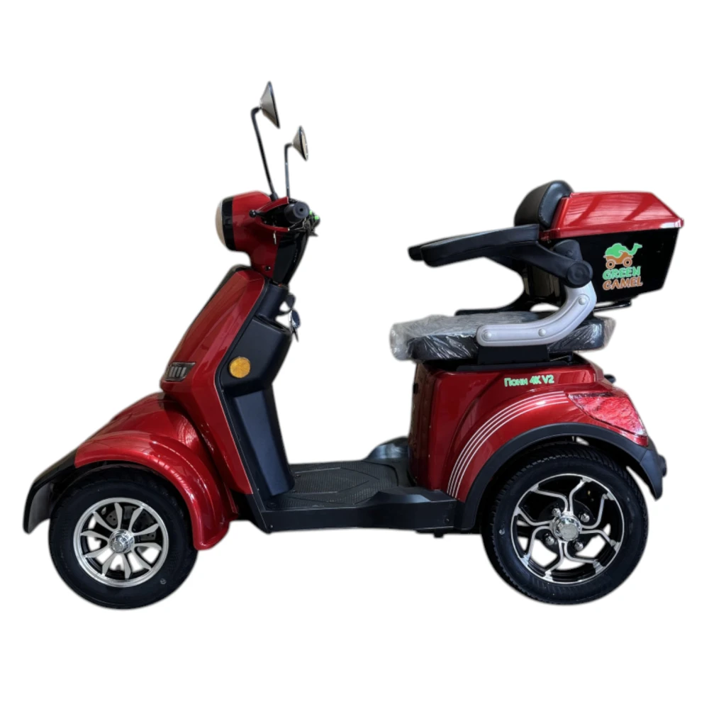 Электроскутер GreenCamel Пони 4K V2 (60V20Ah 1000W) Красный 4